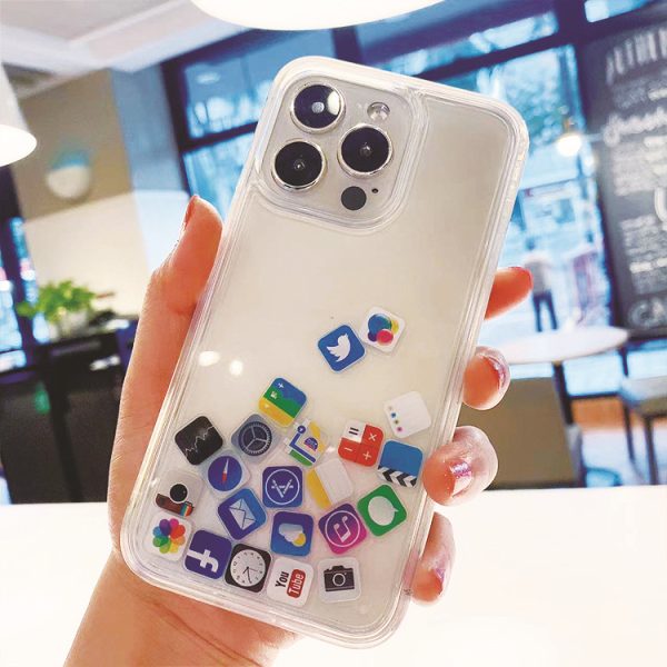 Bling Quicksand Liquid Glitter Phone Shell Case for iPhone 14 15 16Plus Pro Max 12 13 - Image 3