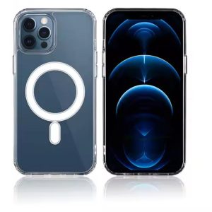 Shockproof Clear Charger Mag Mobile Phone Cases Transparent Safe Magnetic Phone Case for Iphone 15 14 13 Pro Max