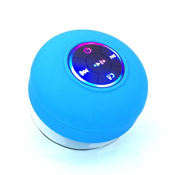 Waterproof Suction Cup BT 5.0 Speaker LED Colorful Light Shower BTS-07 Wireless Speaker - Image 4