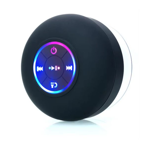 Waterproof Suction Cup BT 5.0 Speaker LED Colorful Light Shower BTS-07 Wireless Speaker - Image 2