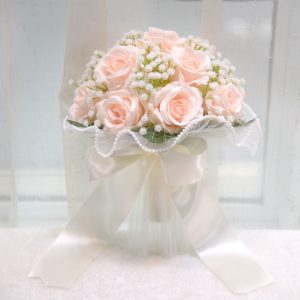 Fabric silk various color rose flower bouquet