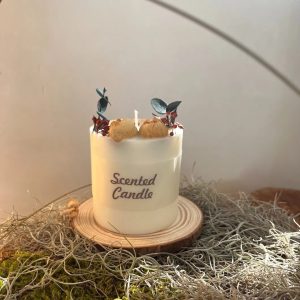 Scented Candle with Glass Cover Gift Box Home Decoration