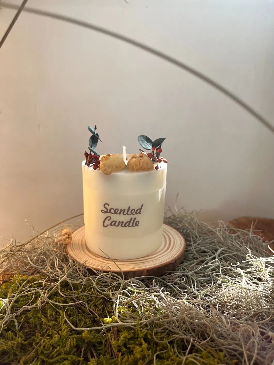 Scented Candle with Glass Cover Gift Box Home Decoration