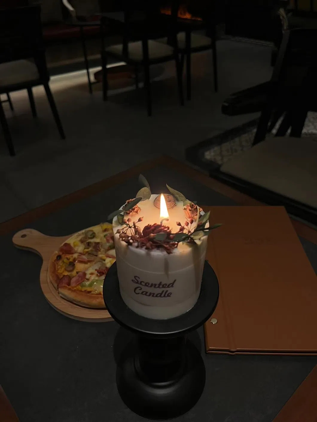 Scented Candle with Glass Cover Gift Box Home Decoration