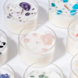 Hot Selling Household Leisure Luxury Crystal Soy Wax Aromatherapy Candle Multi-Color Crystal Cup Scented Candle