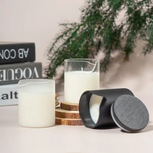 Candle Jar, Candle Accessory, Metal Candle Holder, Metal Candle Lid, Wooden Bamboo Lid