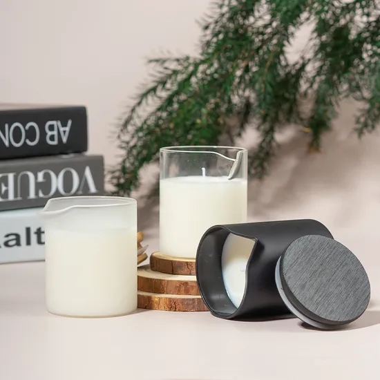 Candle Jar, Candle Accessory, Metal Candle Holder, Metal Candle Lid, Wooden Bamboo Lid