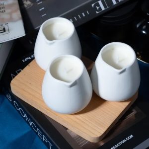 Hot Sale Low Temperature Massage Candle Sexy Body with Ceramic Jar Spout