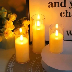 LED Candles Lights Flameless Candle Atmosphere Lamp Battery Operated Decorative Candle Lamp for Wedding Bar Church Decor