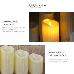 Led Simulation Electronic Candle Light Decorative Light