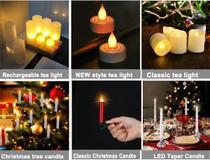 led flameless pillar candle light