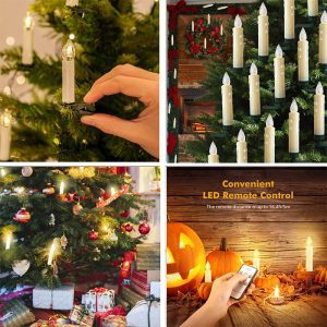 led flameless pillar candle light