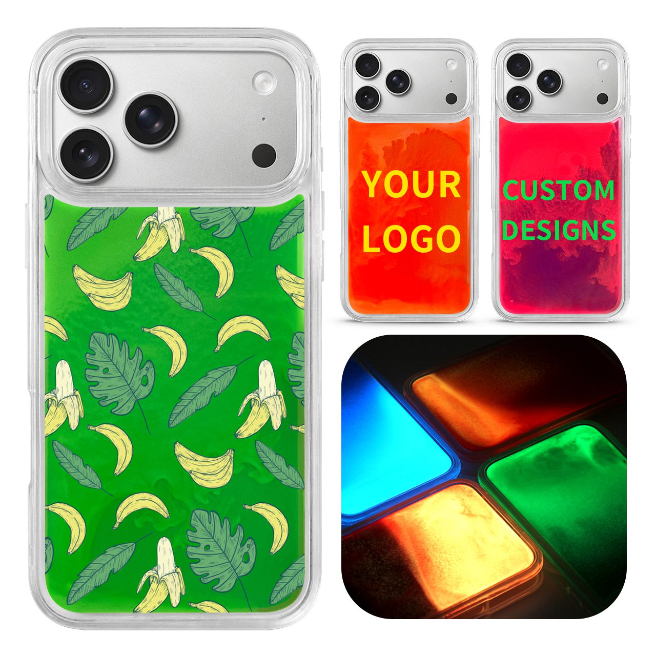 Shockproof Sand Custom Quicksand Phone Case for 16 17 Pro Max